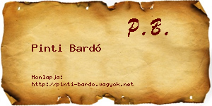 Pinti Bardó névjegykártya